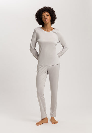Grand Central Silk Trim Relaxed Top | Silver Vapor 77381-2652